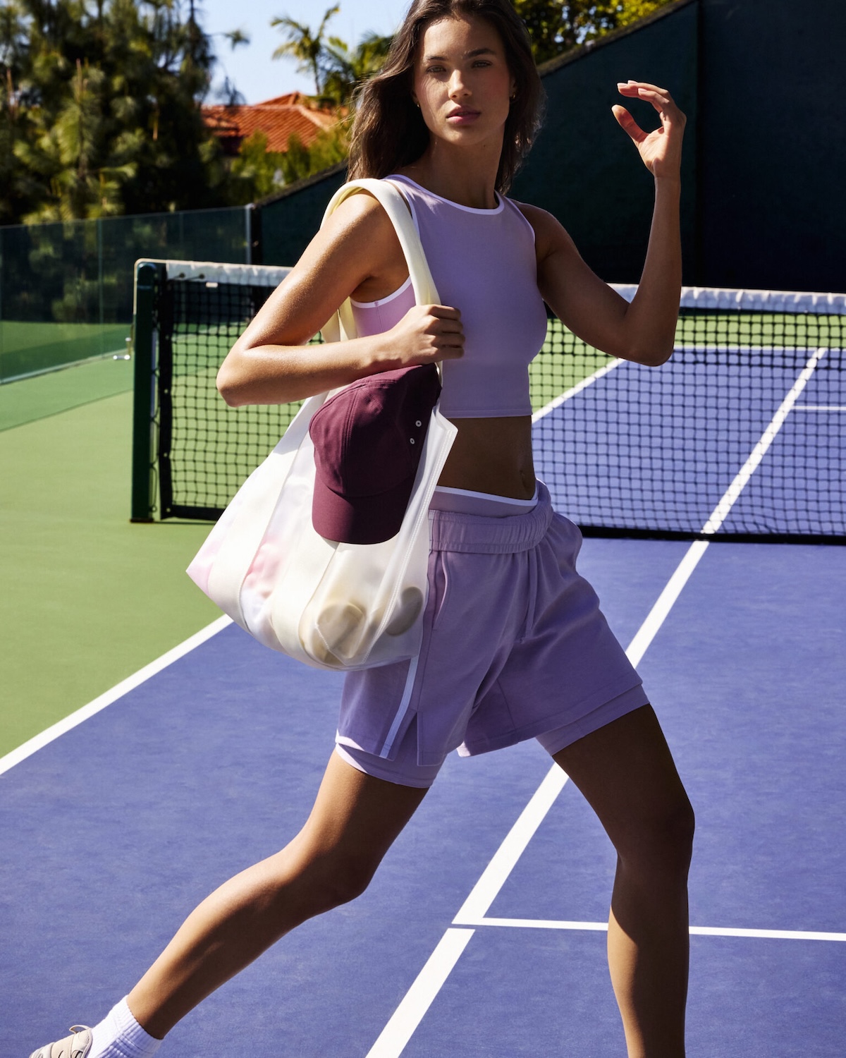 etam sport active pad top bermuda lilas ss kodd magazine medias mode fashion